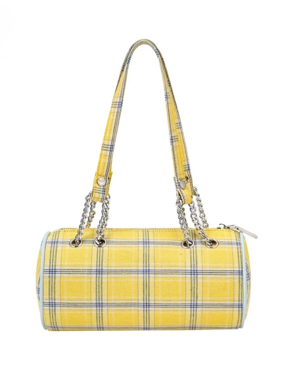 Von Dutch Yellow Plaid Barrel Bag NWT $99 Retail - Picture 4 of 6